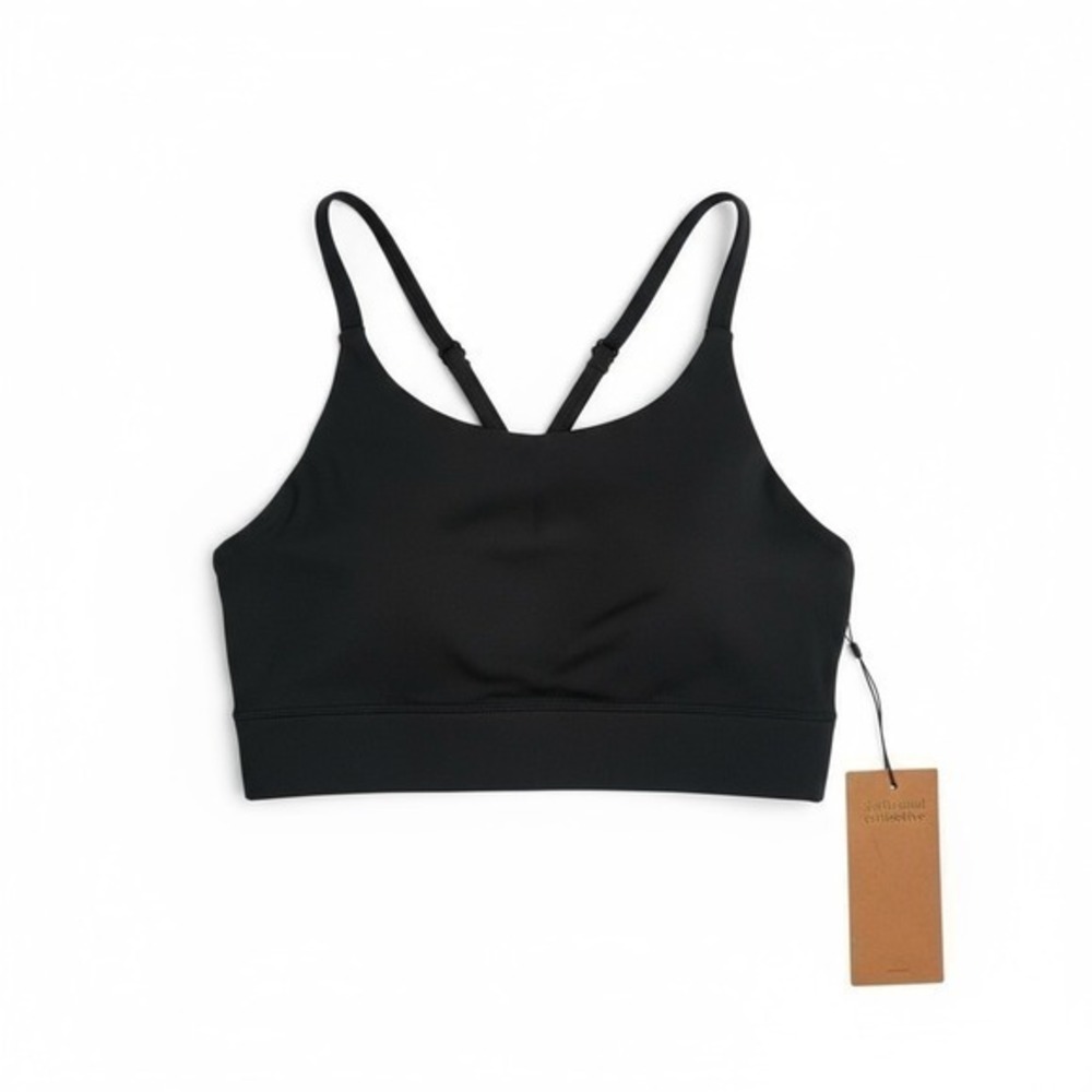 Girlfriend Collective Topanga Sports Bra in‎ Black Large NEW